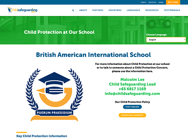 Child Protection Tutorial for Parents Organization Webpage - ENGLISH