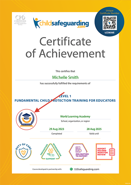 Level 1 - Fundamental Child Protection Training for Educators with Logo