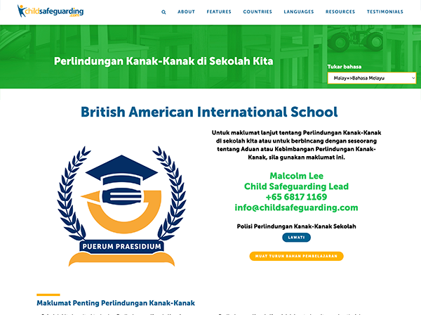 Child Protection Tutorial for Parents Organization Webpage - MALAY