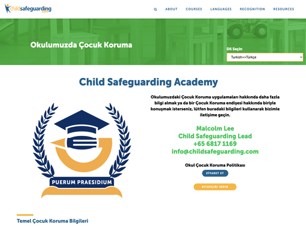 Child Protection Tutorial for Parents Organization Webpage - TURKISH
