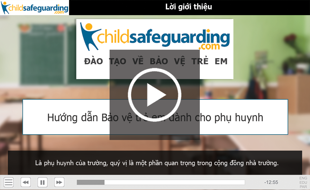 Child Protection Tutorial for Parents Demo - VIETNAMESE