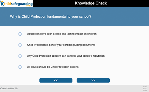 Child Protection Training for Board Members, Owners, and Senior Leaders Knowledge Check