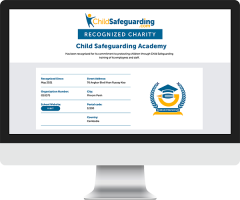 Recognized Charity Webpage